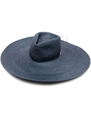 Van Palma wide-brim sun hat - Blue