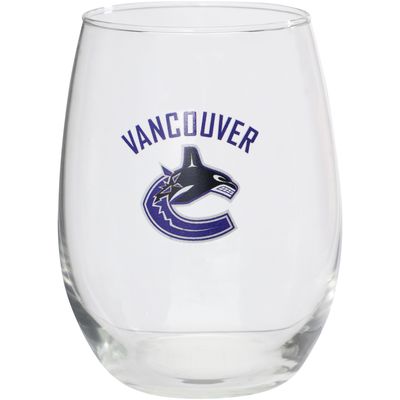 Vancouver Canucks 15oz. Team Logo Stemless Wine Glass