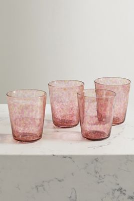 Vanderohe Curio - Set Of Four Glass Tumblers - Pink