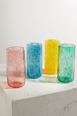 Vanderohe Curio - Set Of Four Highball Glasses - Blue