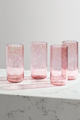 Vanderohe Curio - Set Of Four Highball Glasses - Pink