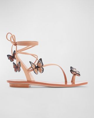 Vanessa Butterfly Ankle-Wrap Sandals