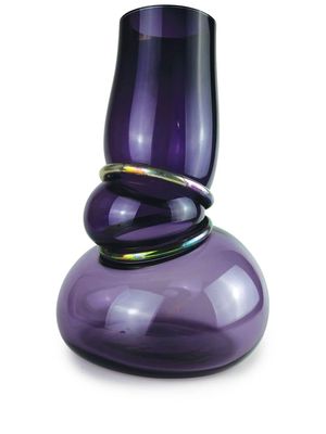 Vanessa Mitrani Double Ring glass vase - Purple
