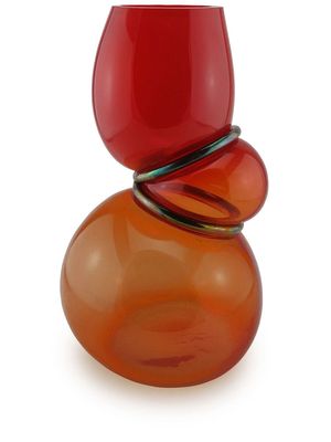 Vanessa Mitrani Double Ring glass vase - Red
