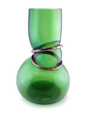 Vanessa Mitrani Double Ring polished vase - Green