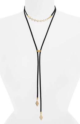 Vanessa Mooney The Cicely Bolo Necklace in Black