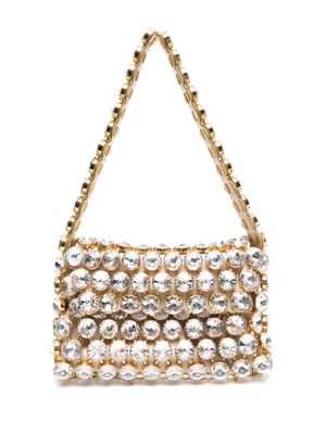 Vanina Clochette crystal-embellished mini bag - Silver