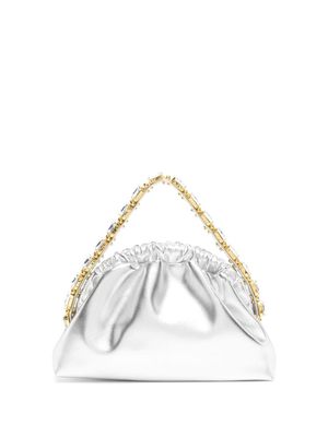 Vanina Clochette Romeo metallic-finish clutch bag - Silver