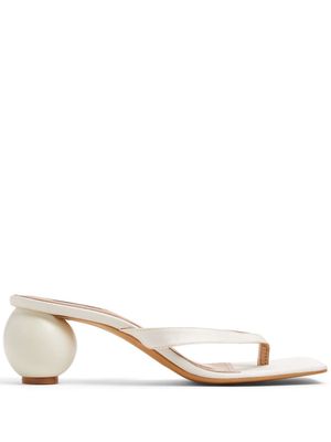 Vanina Comino 65mm sculpted-heel sandals - White