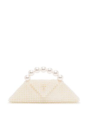 Vanina Nuit Blanche faux-pearl mini bag - White