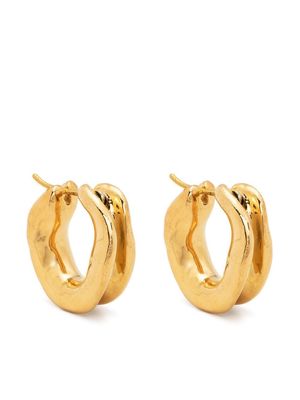 Vann Jewelry asymmetric rounded hoop earrings - Gold