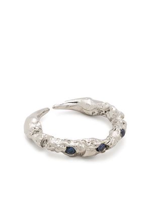 Vann Jewelry Claw crystal embellished ring - Silver