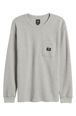 Vans Alder Long Sleeve Thermal Cotton T-Shirt in Cement Heather
