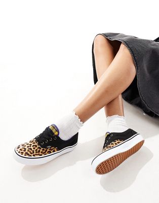 Vans Authentic 90s sneaker in leopard print-Multi