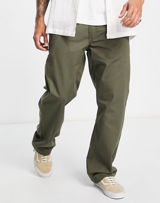 Vans Authentic loose chino pants in khaki-Green