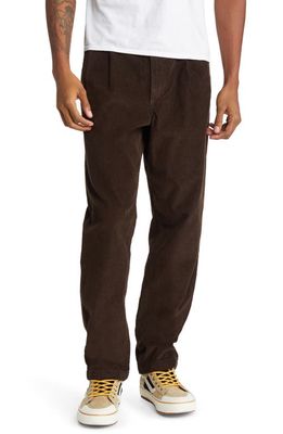 Vans Authentic Pleated Loose Tapered Corduroy Chino Pants in Demitasse