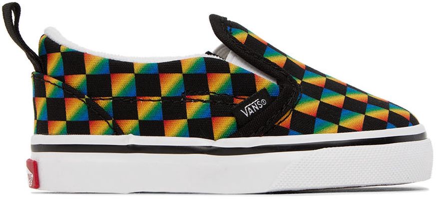 Vans Baby Multicolor Checkerboard Slip-On V Sneakers