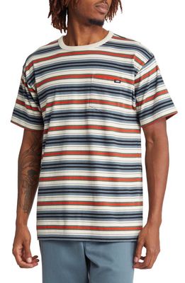 Vans Bexley Stripe Cotton T-Shirt in Oatmeal/Stormy Weather