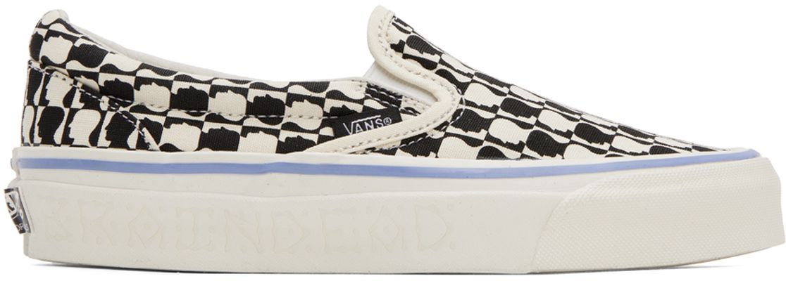Vans Black & Off-White Brain Dead Edition LX Slip-On Sneakers