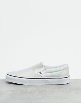 Vans Classic Slip-On Iridescent sneakers in white