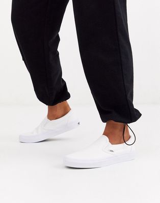 Vans Classic Slip-On platform triple white sneakers