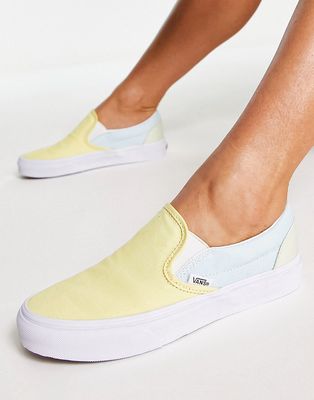 Vans Classic Slip-On sneakers in pastel color block-Multi