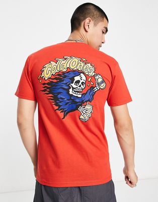 Vans Cold Ones back print t-shirt in red