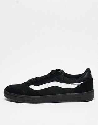 Vans Cruze sneakers in black with white side stripe