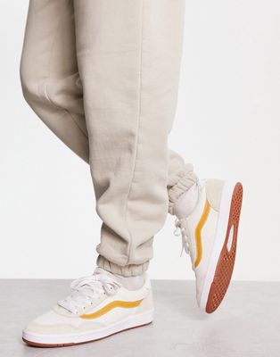 Vans Cruze Too CC Vintage sneakers in cream/yellow-White