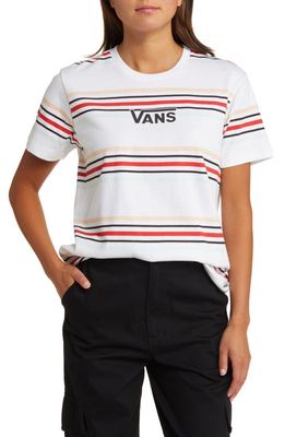 Vans Fruity Party Stripe Cotton T-Shirt in White