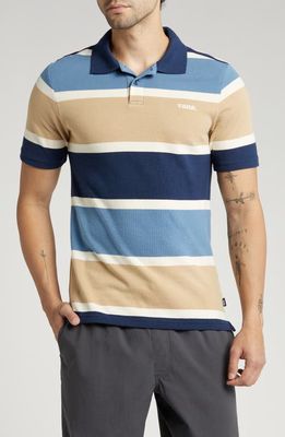 Vans Halicrest Stripe Cotton Polo in Dress Blues-Copen Blue