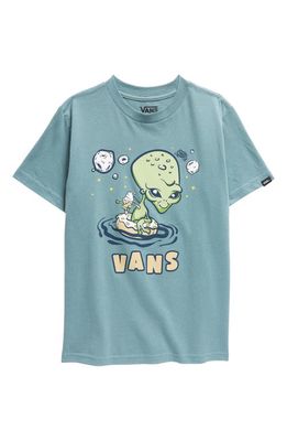 Vans Kids' Alien Pool Party Cotton Graphic T-Shirt in North Atlantic