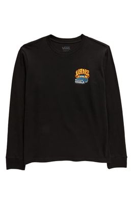 Vans Kids' B Fired Up Long Sleeve Graphic T-Shirt in Black