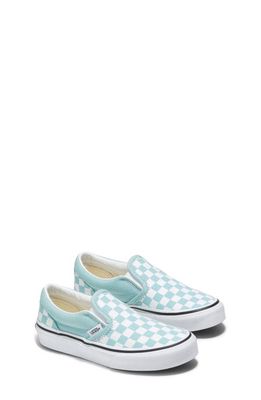 Vans Kids' Classic Slip-On Sneaker in Color Theory Checker Blue