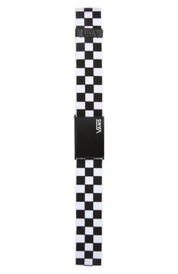 Vans Kids' Deppster II Checkerboard Webbing Belt in Black/White