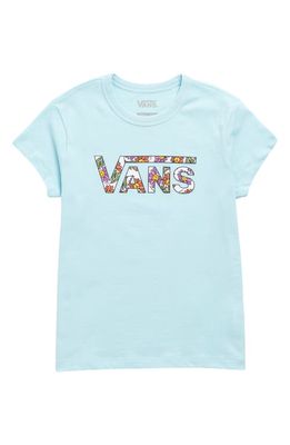 Vans Kids' G Elevated Floral Fill Graphic Tee in Blue Glow