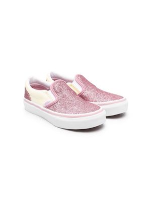Vans Kids glitter-detail slip-on sneakers - Pink