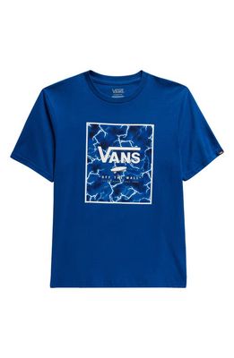 Vans Kids' Lightning Logo Cotton Graphic T-Shirt in True Blue/True Blue