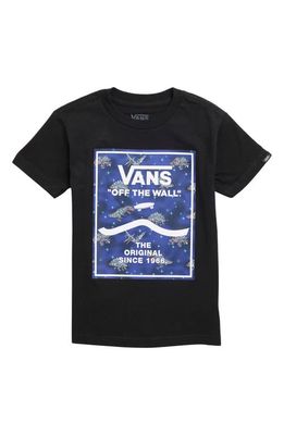 Vans Kids' Logo Cotton Graphic T-Shirt in Black-Grey