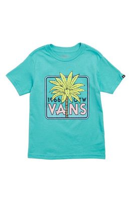 Vans Kids' Off the Wall Palm Cotton Graphic T-Shirt in Waterfall