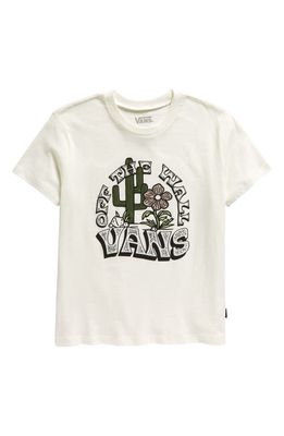 Vans Kids' Outdoor Cactus Graphic T-Shirt in Marshmallow