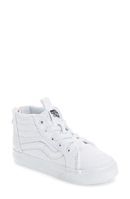 Vans Kids' Sk8-Hi Zip Sneaker in True White/true White