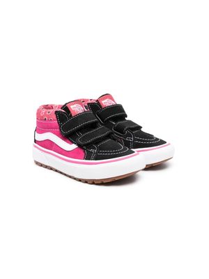 Vans Kids Sk8-Mid touch-strap suede sneakers - Pink