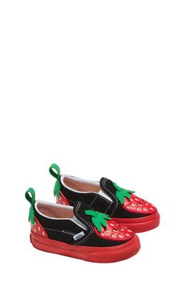 Vans Kids' Slip-On V Sneaker in Red/black