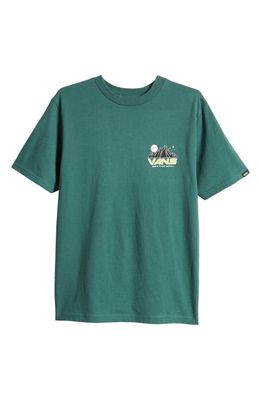 Vans Kids' Space Camp Cotton Graphic T-Shirt in Bistro Green