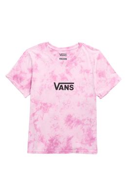 Vans Kids' Tie Dye Logo Graphic T-Shirt in Cyclamen