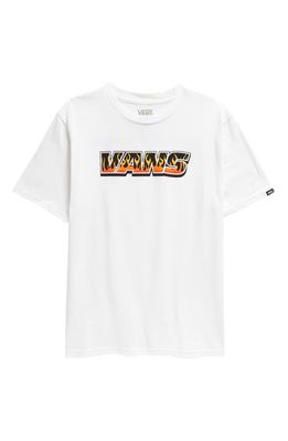 Vans Kids' Up In Flames Graphic T-Shirt in White