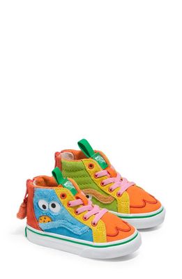 Vans Kids' x Sesame Street SK8-Hi Zip Sneaker in Orange Multi