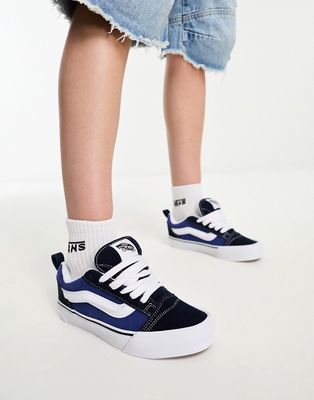 Vans Knu Skool chunky sneakers in navy and white