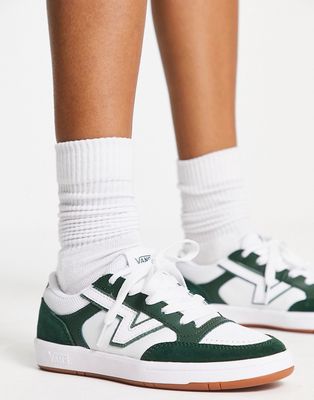 Vans Lowland sneakers in green and white